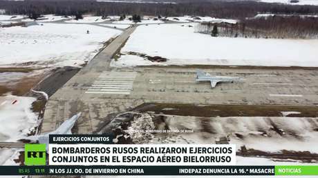 Bombarderos rusos realizaron ejercicios conjuntos en el espacio aéreo bielorruso