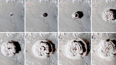 La erupción del volcán de Tonga generó la columna de ceniza más alta jamás capturada por satélite (VIDEO)