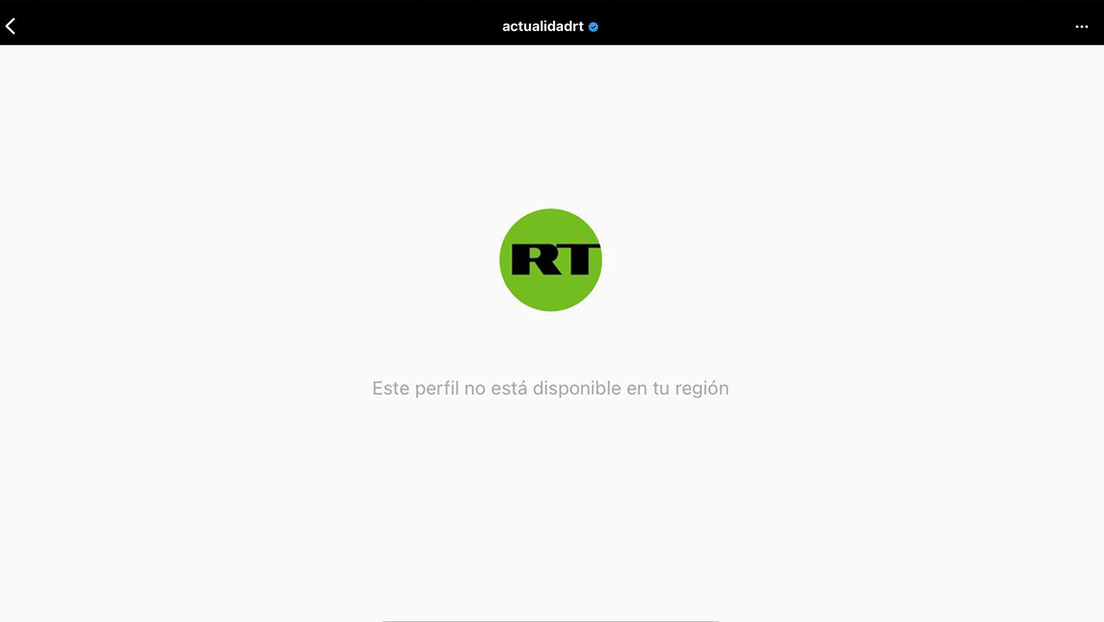 Instagram bloquea todas las cuentas de RT en 27 países europeos
