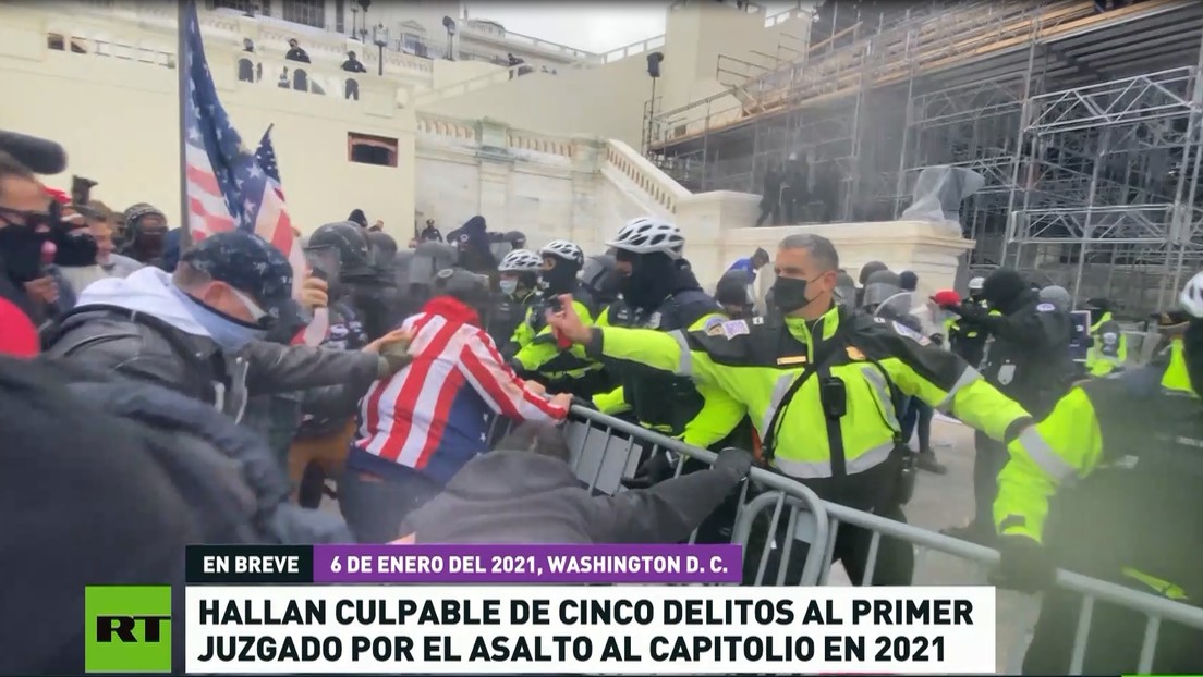 El primer inculpado por el asalto al Capitolio estadounidense es encontrado culpable de 5 delitos