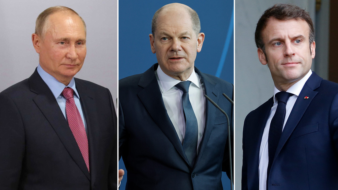 Putin informa a Macron y a Scholz sobre "la realidad de la situación" humanitaria en las zonas donde se desarrolla la operación militar rusa