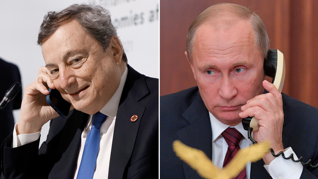 Vladímir Putin habla por teléfono con el primer ministro italiano Mario Draghi sobre la crisis de Ucrania