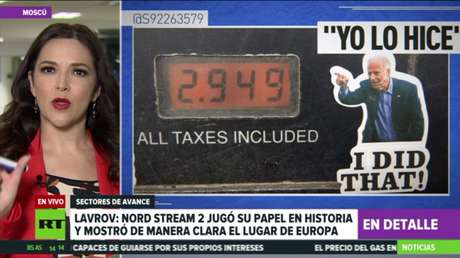 Lavrov: Nord Stream 2 jugó su papel en la Historia y mostró el lugar "subordinado" que ocupa Europa