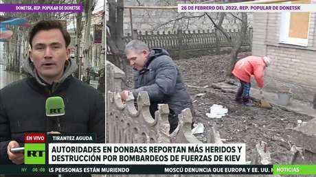 Las autoridades de Donbass reportan más heridos y daños por los bombardeos de las fuerzas de Kiev