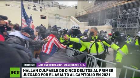 El primer inculpado por el asalto al Capitolio estadounidense es encontrado culpable de 5 delitos