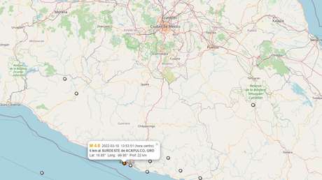 Reportan un sismo de magnitud 4.8 en el estado mexicano de Guerrero y se activa un alerta en la CDMX