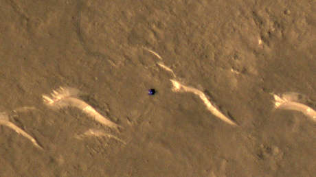 FOTO: Así se ven las huellas que ha dejado el róver chino Zhurong en casi un año de operación en Marte