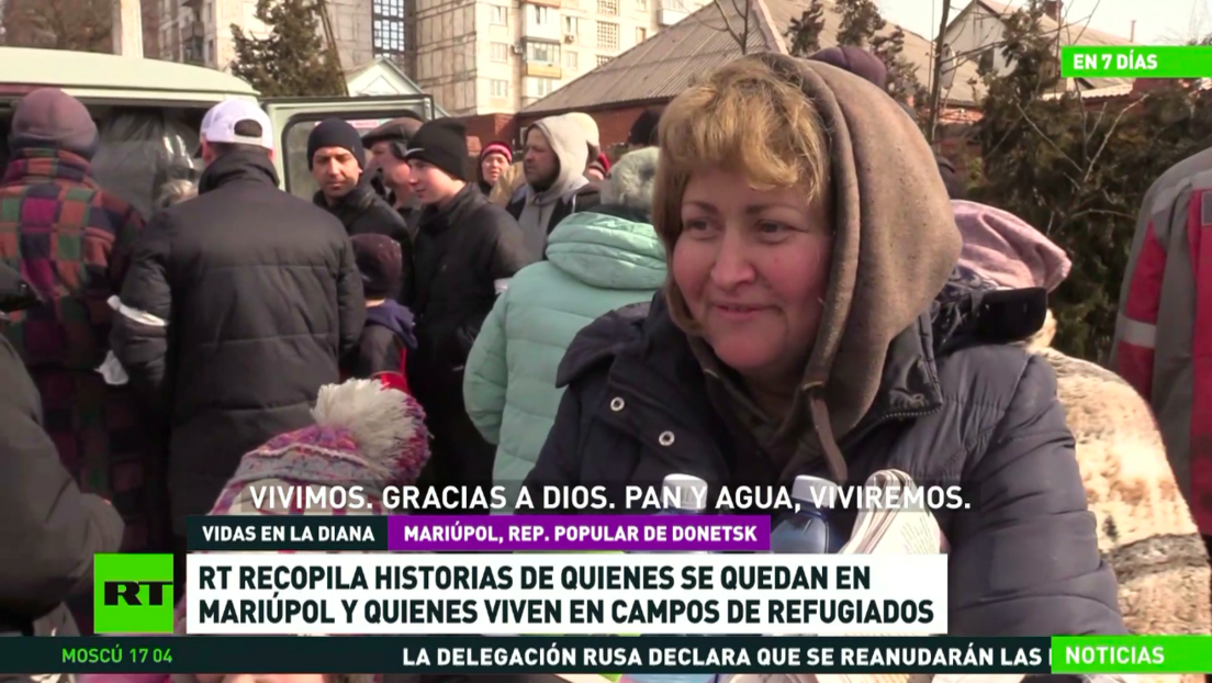 RT recopila historias de quienes se quedan en Mariúpol y quienes viven en campos de refugiados