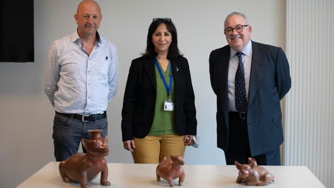 México recupera tres piezas arqueológicas prehispánicas que iban a ser subastadas en Bélgica