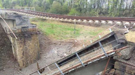 Denuncian el derrumbe de un puente de ferrocarril en la provincia rusa de Kursk a causa de "sabotaje"