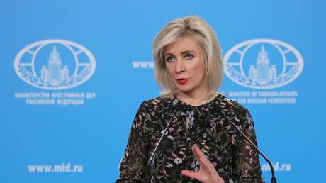 La portavoz del Ministerio de Asuntos Exteriores de Rusia, María Zajárova