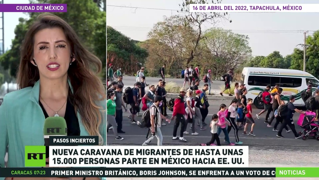 Nueva caravana de migrantes de hasta 15.000 personas parte en México hacia EE.UU.