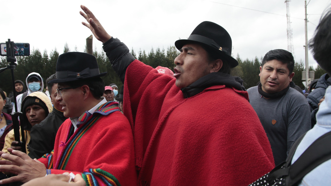 Leonidas Iza denuncia que hay "una infiltración" en las protestas en Ecuador para generar vandalismo