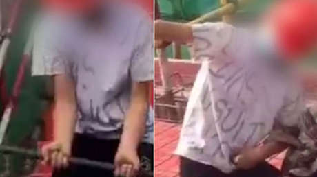 Profesor chino lleva a un alumno que abandonó la escuela a un sitio de construcción donde trabaja su madre para que aprenda el valor de la educación