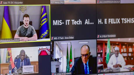 Solo 4 jefes de Estado de la Unión Africana asistieron a la sesión virtual del organismo para escuchar el discurso de Zelenski