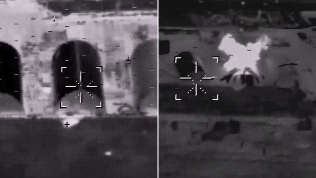 VIDEO: Un misil 'inteligente' ruso filma cómo una instalación militar ucraniana es impactada por otro misil de precisión