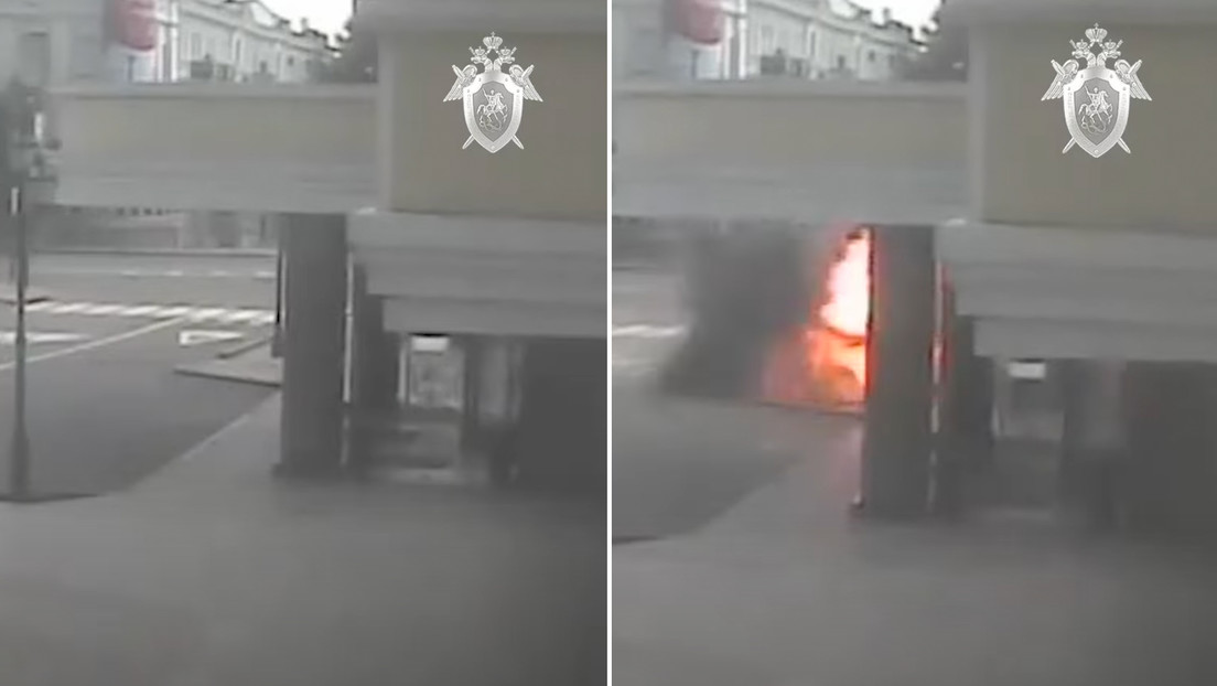 VIDEO: Momento exacto del impacto de proyectiles ucranianos contra el centro de Donetsk