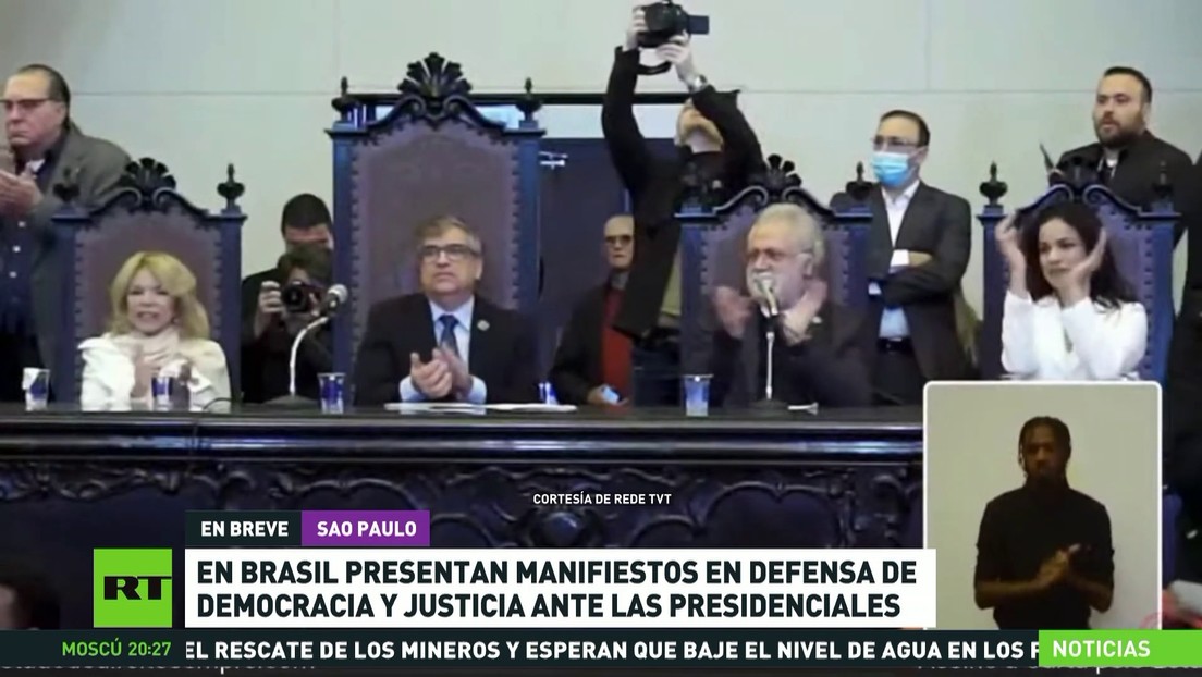 En Brasil presentan manifiestos en defensa de la democracia y la justicia ante las presidenciales