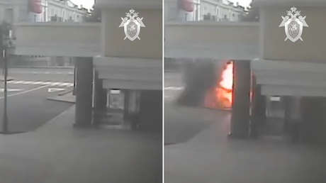 VIDEO: Momento exacto del impacto de proyectiles ucranianos contra el centro de Donetsk