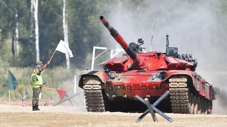 VIDEO: Comienza el 5.º día del biatlón de tanques de los Army Games 2022