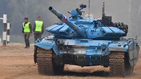 VIDEO: Inicia el 9.º día del biatlón de tanques de los Army Games 2022