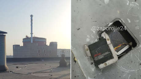 Derriban un dron suicida ucraniano sobre la central nuclear de Zaporozhie