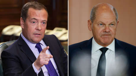 Scholz tacha a Rusia de exportador no fiable y Medvédev le explica cómo es Alemania 'punto por punto'