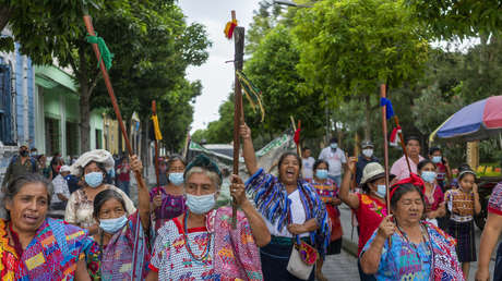 Organizaciones indígenas protestan en Guatemala por el alza de precios de la canasta básica