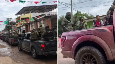 Presuntos miembros del Cártel Jalisco Nueva Generación participan en un desfile en el estado de Guerrero (VIDEO)