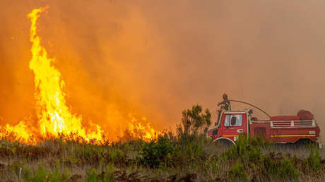 Se forma un tornado de fuego durante un incendio forestal en Francia (VIDEO)