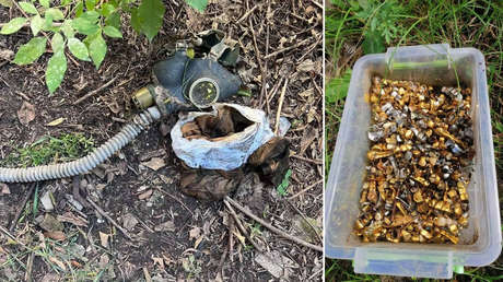 Bild: Una caja llena de dientes exhibida por Kiev para culpar a Rusia de supuestas torturas, pertenece a un dentista local