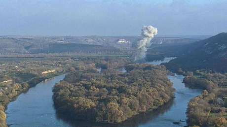 Un misil, derribado por Ucrania, se estrella en otro país