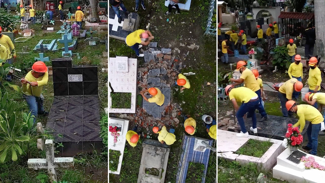 Bukele envía a pandilleros presos a destruir tumbas con símbolos de la Mara Salvatrucha (VIDEO)