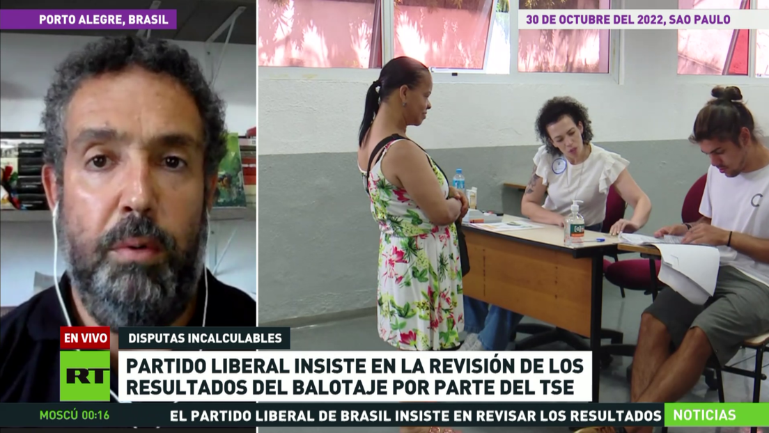 Partido Liberal de Brasil insiste en revisión de los resultados del balotaje por parte del Tribunal Superior Electoral