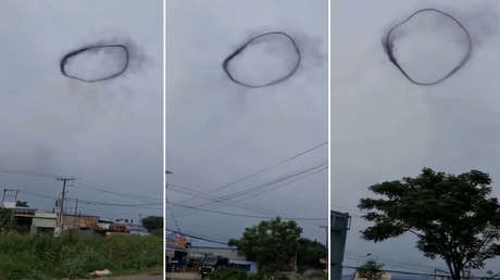 VIDEO: Un inquietante anillo de humo negro aparece en el cielo de Vietnam