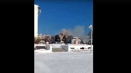 Momento de la explosión en un edificio residencial en el Lejano Oriente ruso (VIDEO)
