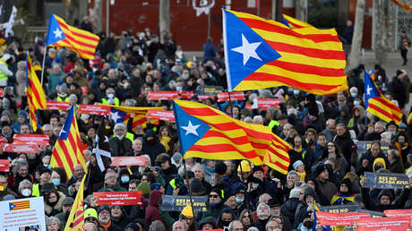 VIDEO: Protesta independentista en Barcelona contra la cumbre entre España y Francia