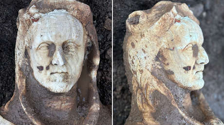Descubren estatua de Hércules durante reparación de alcantarillado en Roma