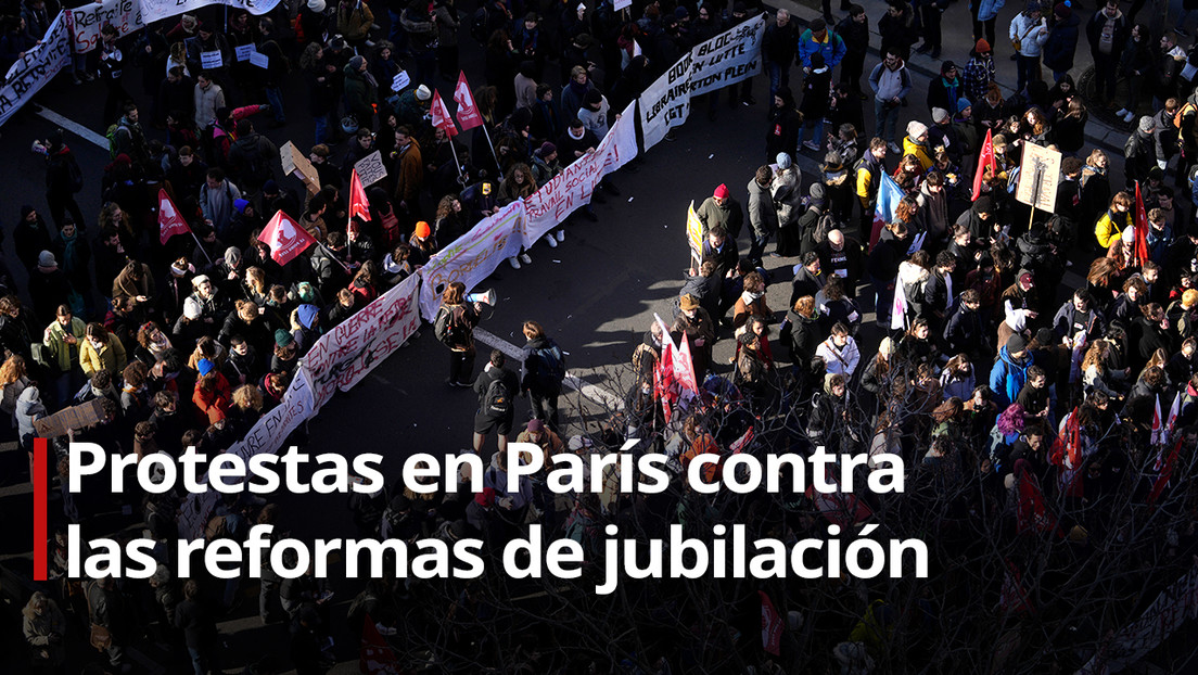 Enfrentamientos entre manifestantes y la Policía francesa en las protestas nacionales contra las reformas de la jubilación (VIDEOS)