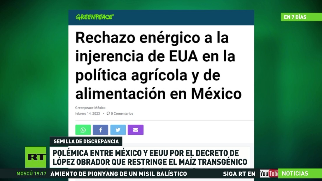 Polémica entre México y EE.UU. por el decreto de AMLO que restringe el maíz transgénico