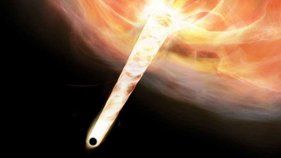 Descubren evidencias de un agujero negro supermasivo que escapa a gran velocidad de su galaxia de origen