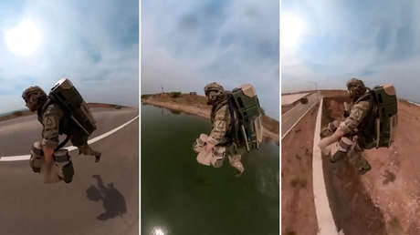 VIDEOS: Ponen a prueba mochilas propulsoras para el Ejército en la India