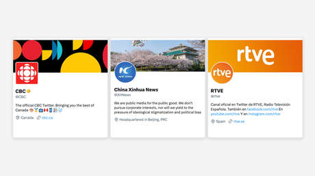 Twitter retira las etiquetas 'afiliado al Estado' y 'financiado por el Gobierno' de las cuentas de medios de comunicación