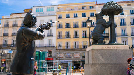 Rey emérito de España de poliuretano 'atenta' contra el Oso y el Madroño de Madrid