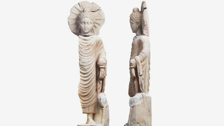 Descubren una estatua de Buda de la época del Imperio romano en un antiguo puerto egipcio