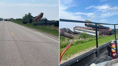 Un tren con sustancias peligrosas descarrila en Minnesota