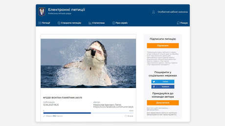 Ucranianos piden a Kiev honrar con un monumento al tiburón que se comió a un turista ruso en Egipto