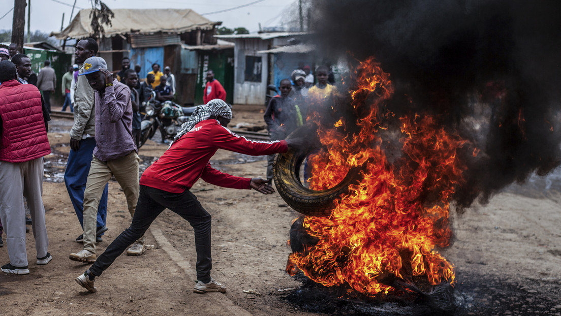 Manifestantes en Nairobi, Kenia, 12 de julio de 2023