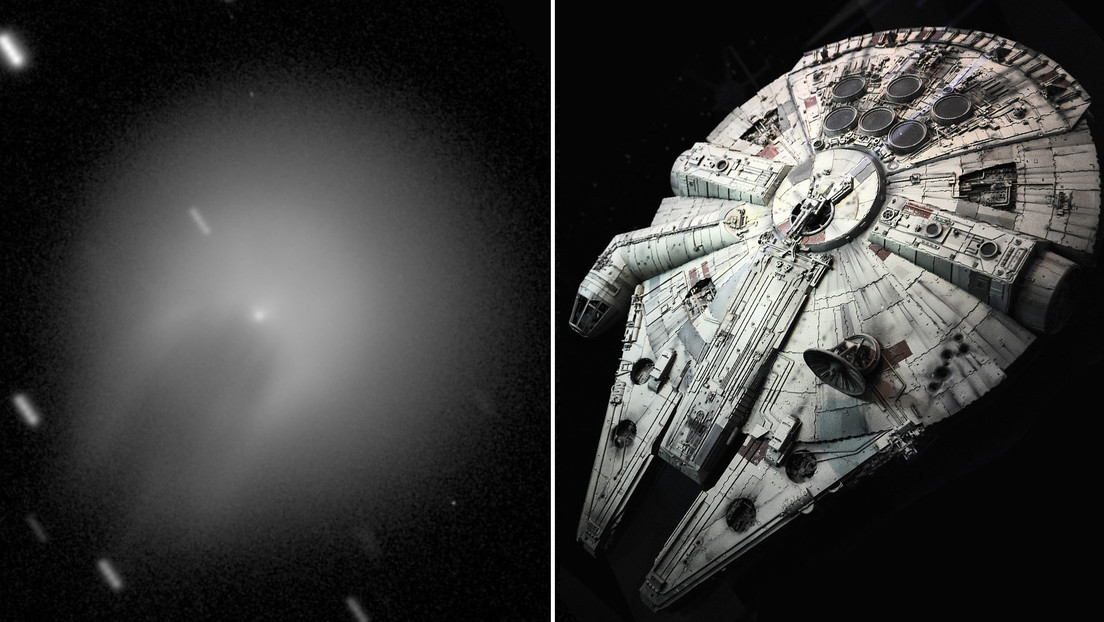 FOTO: Un inusual cometa, que se asemeja al Halcón Milenario de 'Star Wars', se dirige al Sol