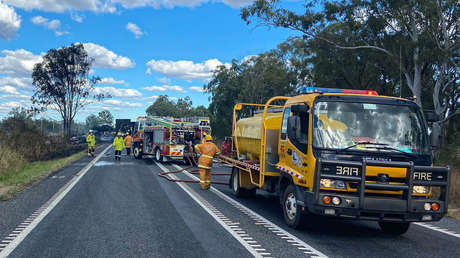 Un tanque de EE.UU. se ve involucrado en un accidente con varios vehículos en Australia (FOTOS)